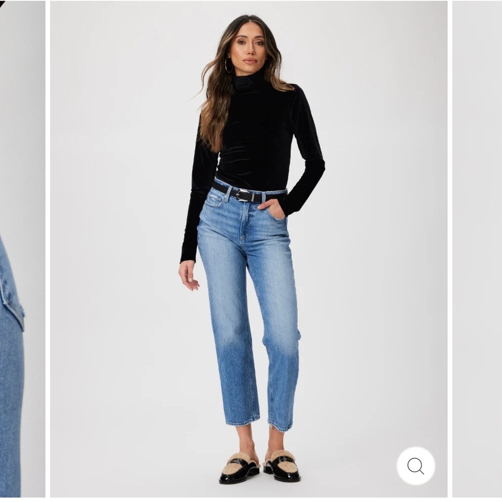 PAIGE High Rise Straight Noella Jeans in Charming Distressed